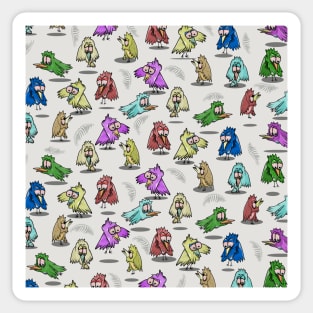 Colourful Bird Pattern Sticker